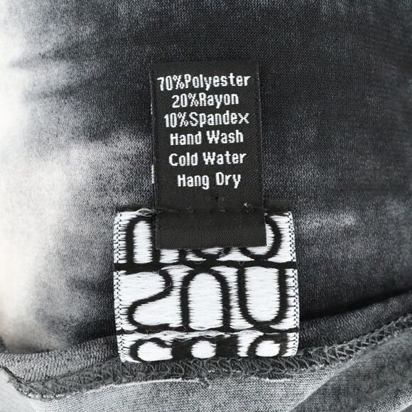 Clara Sun Woo Top Womens XL Beige Ivory Black Stretch Knit Ombre Blouse - Picture 13 of 13